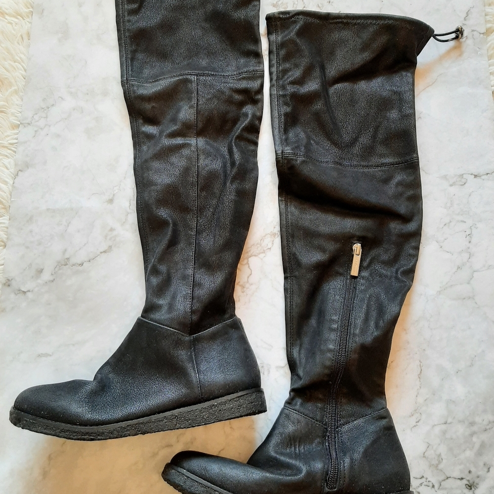 BCBG Black Over The Knee Boots